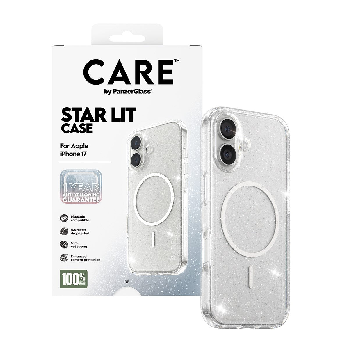 CARE by PanzerGlass® Urban Explorer Case Star Lit m. Hvid MagSafe iPhone 17